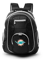 Miami Dolphins Black 19 Laptop Gray Trim Backpack