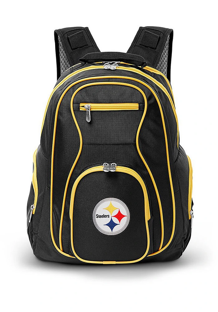 Pittsburgh Steelers Black 19 Laptop Yellow Trim Backpack