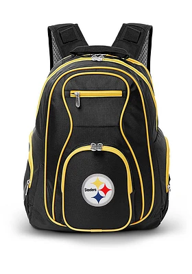 Pittsburgh Steelers Black 19 Laptop Yellow Trim Backpack