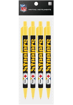Pittsburgh Steelers 4 Pack Pen Set - Black