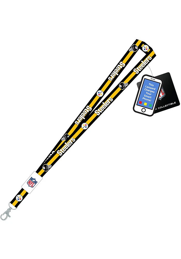 Mojo Pittsburgh Steelers Charging Lanyard - Black