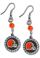 Cleveland Browns Rhinestone Dangle Womens Earrings