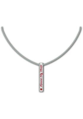 Mojo Kansas City Chiefs Silver Bar Womens Necklace