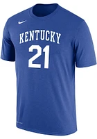 D.J. Wagner Kentucky Wildcats Blue Name And Number Short Sleeve Player T Shirt