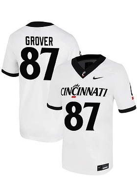 Gavin Grover  Nike Cincinnati Bearcats White Script NIL Game Name And Number Football Jersey