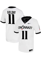 Jake Golday  Nike Cincinnati Bearcats White Two Toned NIL Game Name And Number Football Jersey