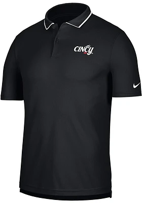 Nike Golf Cincinnati Bearcats Mens Black Collegiate Short Sleeve Polo