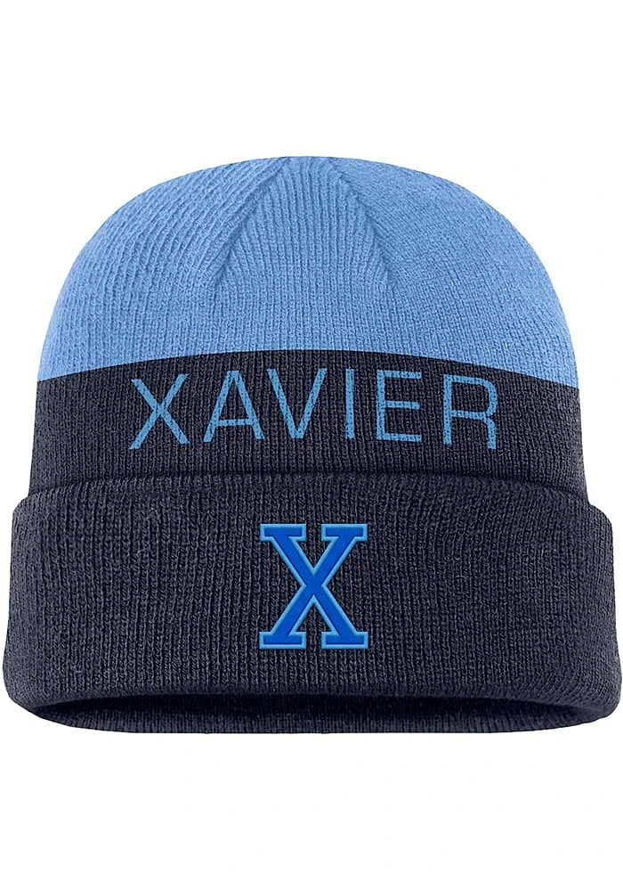 Nike Xavier Musketeers Navy Blue Terra Cuff Mens Knit Hat