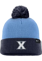 Nike Xavier Musketeers Navy Blue Peak Cuff Pom Mens Knit Hat