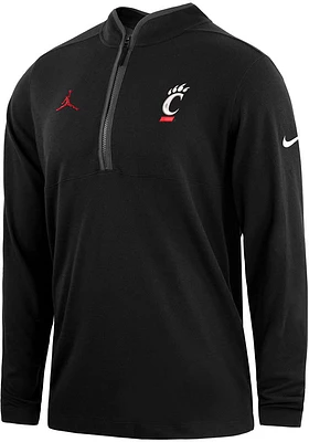 Nike Cincinnati Bearcats Mens Black Jordan Victory Design Long Sleeve Qtr Zip Pullover