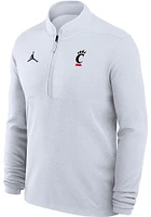 Nike Cincinnati Bearcats Mens White Jordan Victory Long Sleeve Qtr Zip Pullover