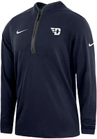 Nike Dayton Flyers Mens Navy Blue Victory Long Sleeve Qtr Zip Pullover