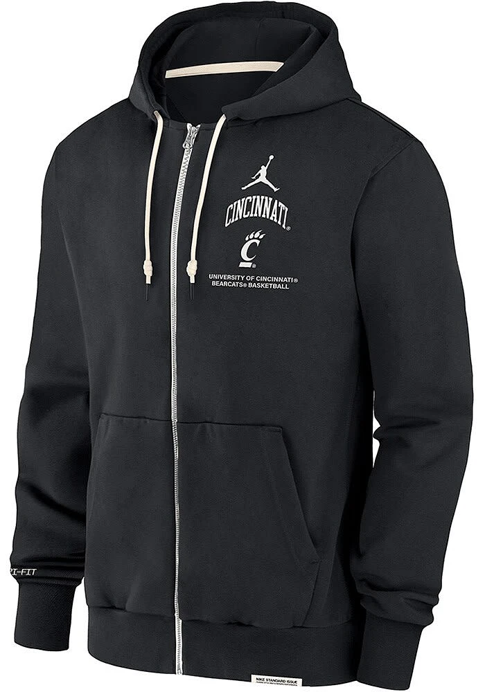 Nike Cincinnati Bearcats Mens Black Travel Long Sleeve Full Zip Jacket