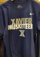 Nike Xavier Musketeers Navy Blue Across Short Sleeve T Shirt