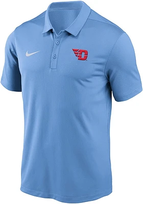 Nike Dayton Flyers Mens Light Blue Varsity Short Sleeve Polo