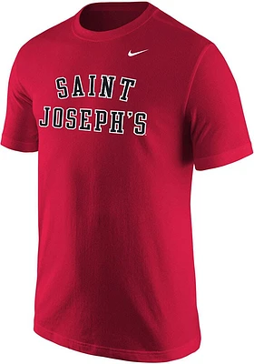 Nike Saint Josephs Hawks Cardinal Arch Short Sleeve T Shirt
