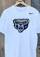 Nike Oakland University Golden Grizzlies White Logo Short Sleeve T Shirt