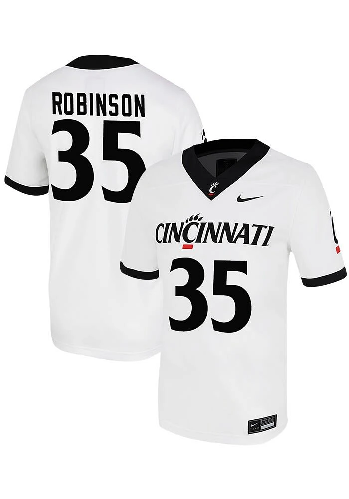 Drew Robinson  Nike Cincinnati Bearcats White NIL Game Name And Number Football Jersey