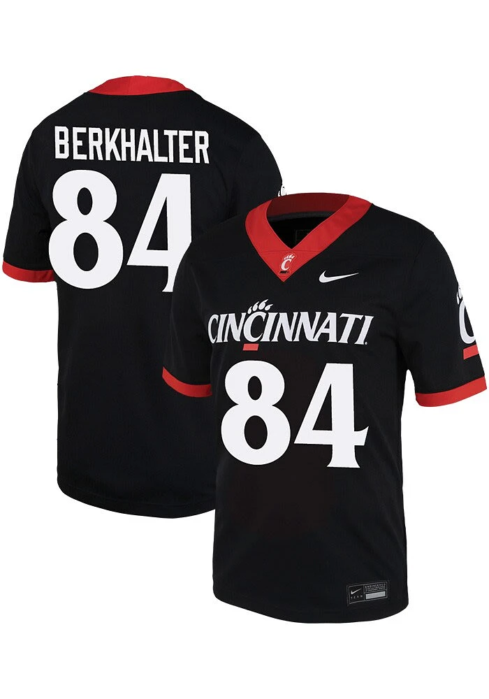 Sterling Berkhalter  Nike Cincinnati Bearcats Black NIL Game Name And Number Football Jersey