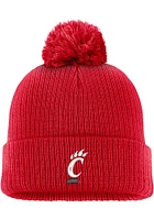 Nike Cincinnati Bearcats Red C12932 - NK PEAK BEANIE POM Mens Knit Hat