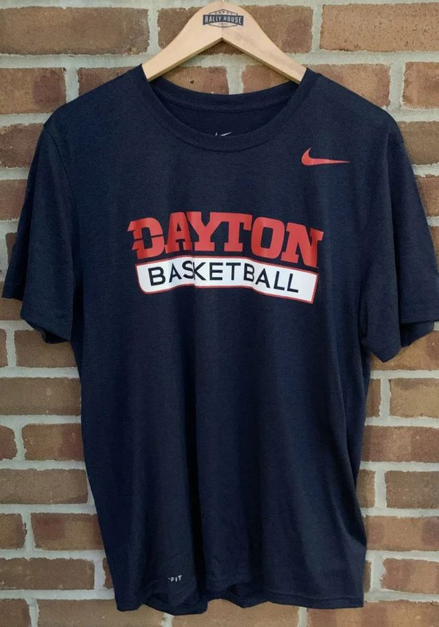 Nike Dayton Flyers Navy Blue Practice Short Sleeve T Shirt