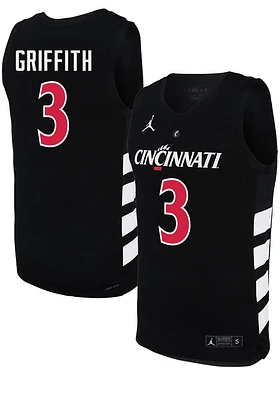 Rayvon Griffith  Nike Cincinnati Bearcats Black NIL Game Jersey