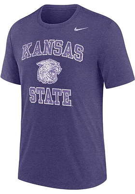 Nike K-State Wildcats Purple Throwback Short Sleeve Fashion T Shirt