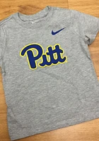 Nike Pitt Panthers Toddler Grey Primary Logo Short Sleeve T-Shirt