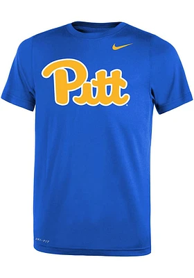 Nike Pitt Panthers Youth Blue Primary Logo Graphic Short Sleeve T-Shirt