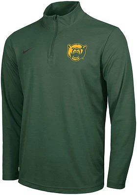 Nike Baylor Bears Mens Green Intensity Long Sleeve Qtr Zip Pullover
