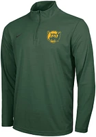 Nike Baylor Bears Mens Green Intensity Long Sleeve Qtr Zip Pullover