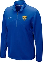 Nike Pitt Panthers Mens Blue Dri-FIT Training Long Sleeve Qtr Zip Pullover