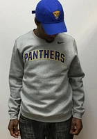 Nike Pitt Panthers Mens Club Fleece Long Sleeve Crew Sweatshirt