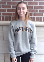 Nike Pitt Panthers Mens Club Fleece Long Sleeve Crew Sweatshirt