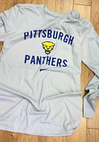 Nike Pitt Panthers Grey Logo Marled Long Sleeve T Shirt