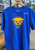 Nike Pitt Panthers Blue Core Logo Short Sleeve T Shirt