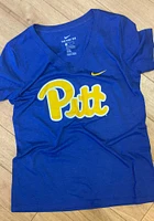 Nike Pitt Panthers Womens Blue Logo Triblend Short Sleeve T-Shirt