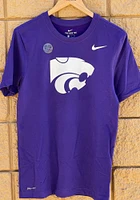 Nike K-State Wildcats Purple Logo Short Sleeve T Shirt