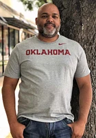 Nike Oklahoma Sooners Grey Word Short Sleeve T Shirt