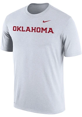 Nike Oklahoma Sooners White Word Graphic Short Sleeve T Shirt
