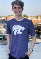 Nike K-State Wildcats Purple Marled Short Sleeve T Shirt