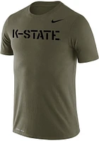 Nike K-State Wildcats Olive Wordmark Short Sleeve T Shirt