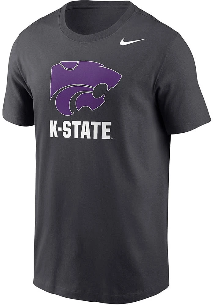 Nike K-State Wildcats Grey Dri-FIT Arch Mascot Short Sleeve T Shirt