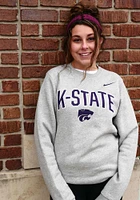 Nike K-State Wildcats Mens Grey Club Fleece Long Sleeve Crew Sweatshirt
