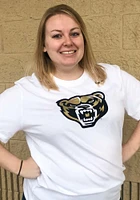 Nike Oakland University Golden Grizzlies White Tonal Logo Dri-FIT Cotton Short Sleeve T Shirt