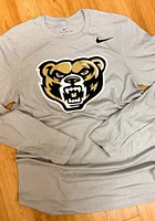 Nike Oakland University Golden Grizzlies Grey Logo Marled Long Sleeve T Shirt