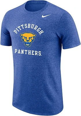 Nike Pitt Panthers Blue Marled Short Sleeve T Shirt