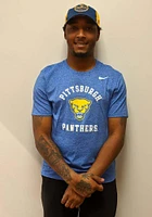 Nike Pitt Panthers Blue Marled Short Sleeve T Shirt