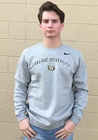 Nike Oakland University Golden Grizzlies Mens Grey Arch Mascot Club Long Sleeve Crew Sweatshirt