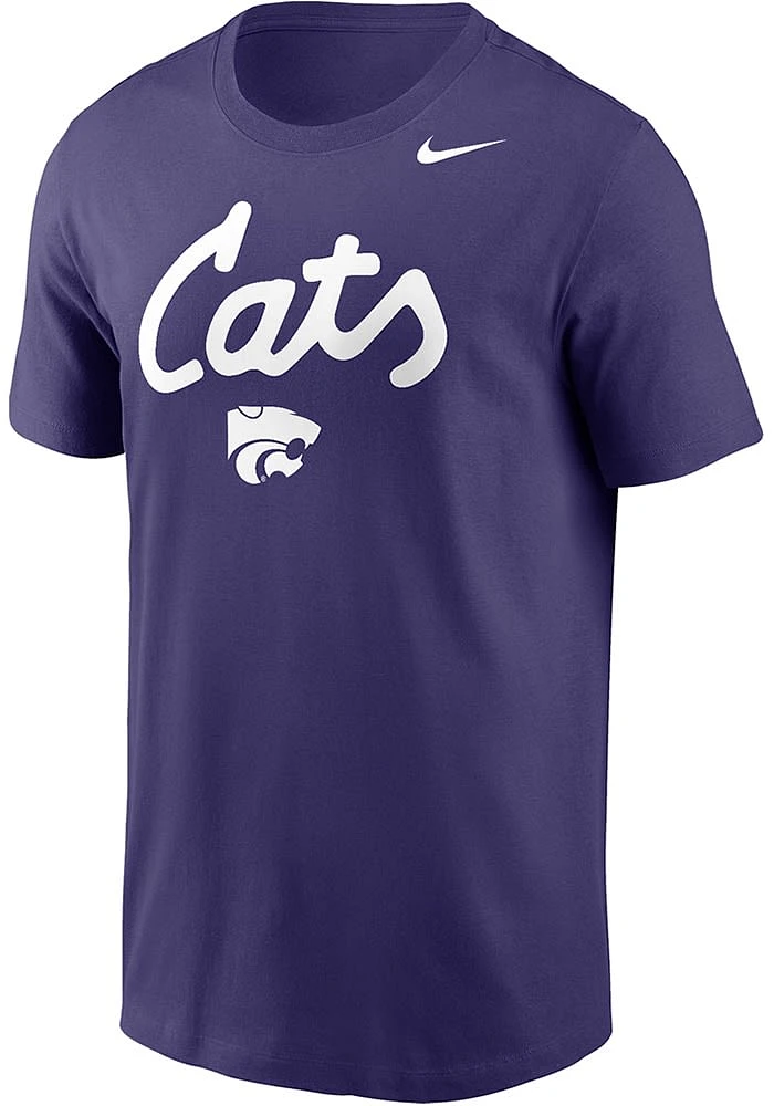 Nike K-State Wildcats Dri-FIT Cats Script Short Sleeve T Shirt